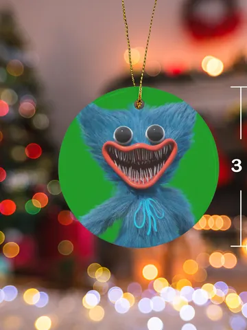 Huggy Wuggy Christmas Ceramic Ornament $30.00