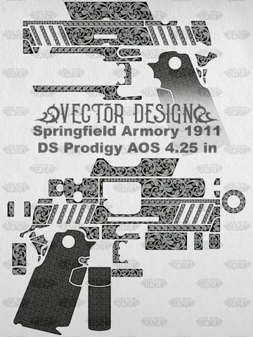 VECTOR DESIGN Springfield Armory 1911 DS Prodigy AOS 4.25 in Scrollwork $100.00