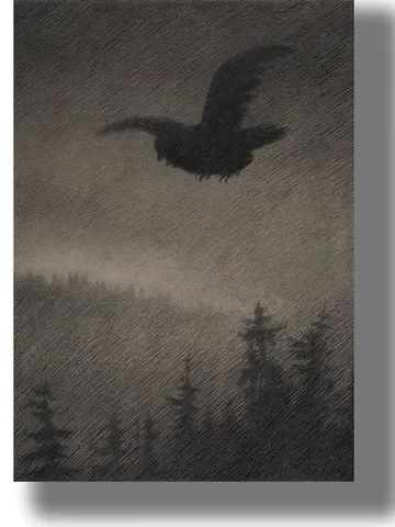 Pesta's Coming. Pesta kommer. Flight of the black bird of death. $21.00