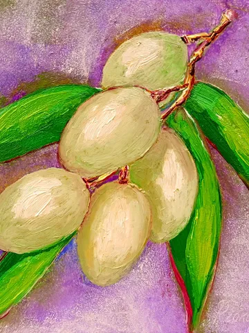 Olives Painting Kitchen Wall Art Original Impasto Oil Painting 8 by 8 Kitchen Still Life Painting Gifts 8 x 8 by ArtProkopaloSv $90.00