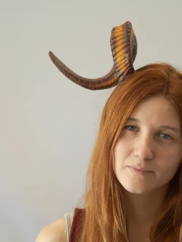 Demon Horns Headband, Twisted Ram Horns Headpiece for Halloween or Photoshoot, Realistic Fantasy Cosplay Horns $296.82