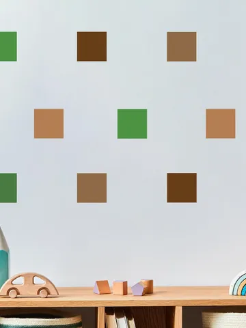 Pixel Block Square Wall decal Minecraft Inspired Sticker Gamer z3335 $22.00