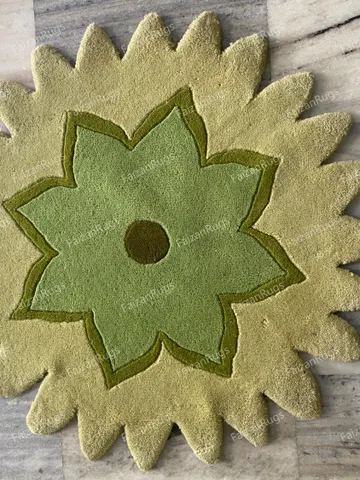 Scott Hand tufted Flower rug 100% wool for kids room, living room, bed room in any size 4x4,5x5,6x6,8x8,9x9,10x10Hurry up guys!!! $508.88