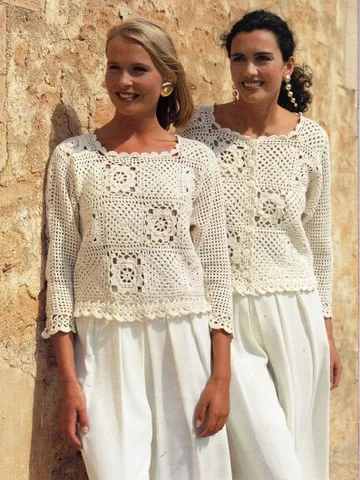 CROCHET PATTERN sweater, crochet jacket , women sweater ,top & waistcoat crochet squares pdf instant download $6.68