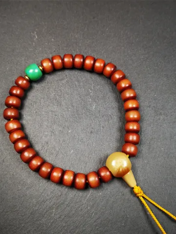 Gandhanra Handmade Tibetan Bracelet Mala,Handhold Prayer Beads,30pcs Corypha Linn Seed Beads,Diameter 0.4", Circumference 10" $29.99