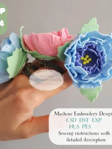 Felt Flowers PDF Tutorial & Pattern, Unique Flower Making Technique, Step-by-Step Craft Guide, DIY Felt Craft Ebook $15.00