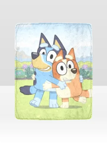 Bluey and Bingo Blanket Lightweight Soft Microfiber Fleece $54.00