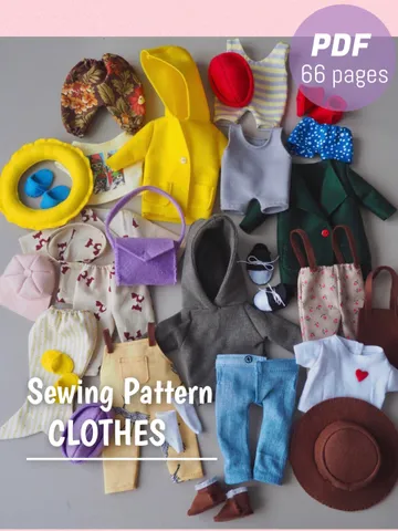 PDF sewing pattern Clothes for Rockanddoll $6.80