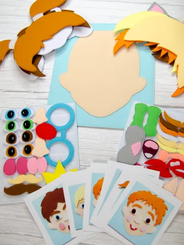 Make a face toy, Emotions play mat, personalized gift $119.00