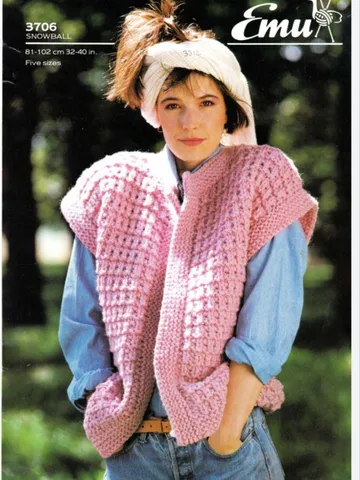 Waistcoat pattern, waistcoat vest knitting pattern, chunky bulky sleeveless cardigan pdf instant download $6.68