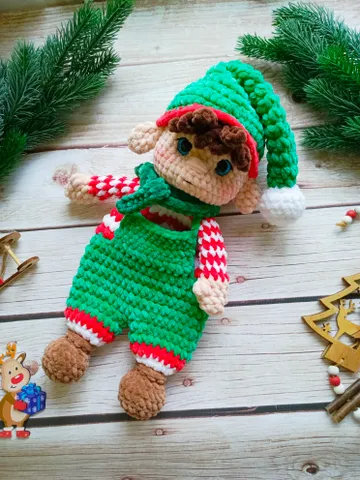 Christmas Elf Snuggler Crochet Pattern PDF