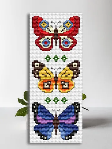 Cross stitch bookmark pattern Butterflies