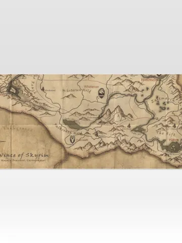 Skyrim World Map Gift Wrapping Paper 58"x 23" (1 Roll) $24.97