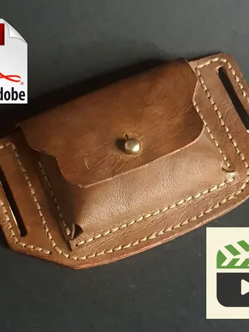 Leather Pattern Bundle | Digital Download - Belt Wallet, Card Holder & Key Sheath PDF Templates | DIY Leathercraft easy simple pdf