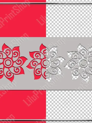 Flower Laser cut Border svg Native Stencil pattern cnc eps transparent digital instant download $3.12