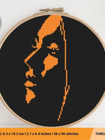 Female Face Cross stitch pattern Woman People | Embroidery Pattern | Instant Download | Cross Stitch Patterns | Embroidery Designs $4.14