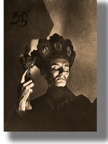A tantric priest. Unusual occult photography in Asian style. $21.00