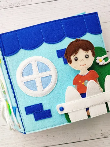 Quiet book pattern, Boys Dollhouse pattern, Felt book pattern pdf, Felt doll Pattern with clothes set, Dress up Doll, Busy book pattern $19.48