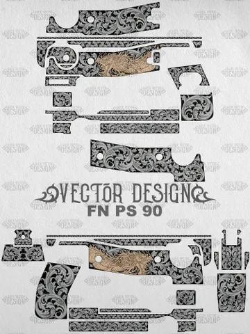 VECTOR DESIGN FN PS 90 Dragon and scrolls $130.00