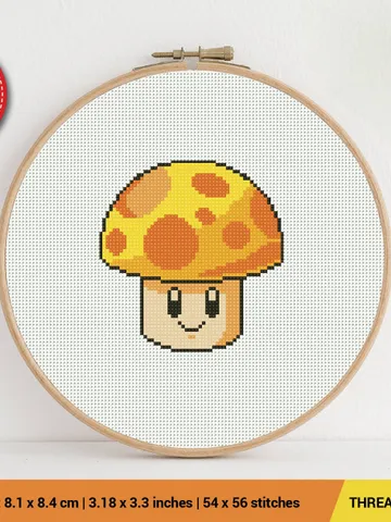 Sun-shroom Plants vs Zombies Cross stitch pattern | Embroidery Pattern | Instant Download | Embroidery Designs $5.94