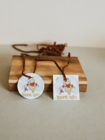 Editable Thank you sticker Hundred Acre Wood First Birthday party thank label; Winnie the Pooh Party; Classic Pooh Party Birthday ; xpooh1 $10.45