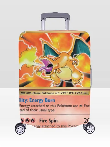 Charizard Card Luggage Cover, Luggage Protective Print Cover, Case Cover $30.00