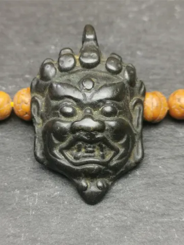 Gandhanra Antique Tibetan Buddhism Thokcha Amulet,Mahakala Pendant,Bhairava Mask,1.8" × 1.2" $69.99