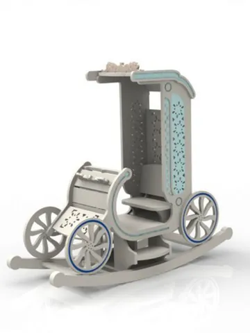 Digital Template Cnc Router Files Cnc Rocking Chair Files for Wood Laser Cut Pattern $6.50