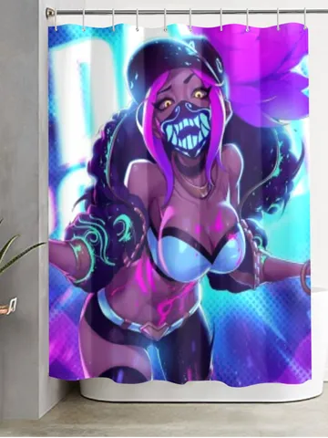 Akali League Of Legends Shower Curtain $48.00