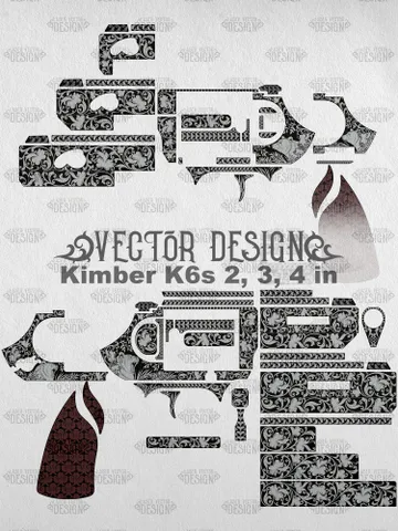 VECTOR DESIGN Kimber K6s 2, 3, 4 in Scrolls and bear $130.00