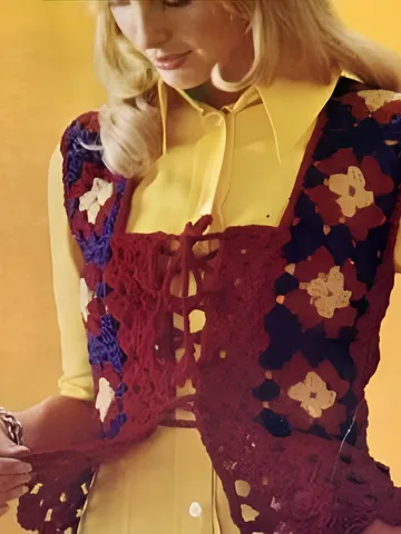 Waistcoat granny squares crochet pattern, waistcoat women crochet pattern pdf $6.68