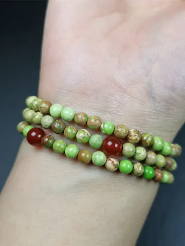 Gandhanra Unique multi-layered Bracelet for women,4mm Turquoise Beads Mala $25.99