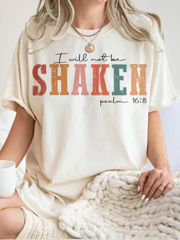 I Will Not Be Shaken PNG Boho Christian Sublimation Design Bible Verse Shirt Design Christian Verse PNG Inspirational Psalm Verse PNG $3.72