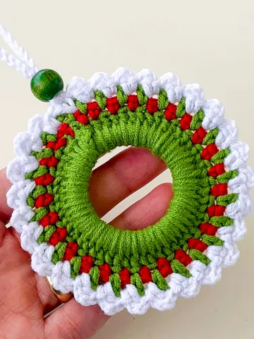 Unique Christmas Wreath Crochet Pattern, Easy Holiday Ornament PDF Tutorial, Beginner-Friendly Festive Decor, Instant Download $5.40