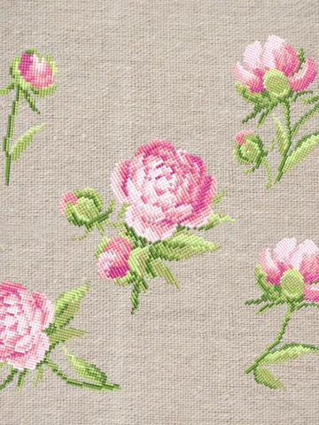 Peony cross-stitch set patterns machine embroidery designs digital embroidery pattern clothing décor embroidery motif flower embroidery $15.01