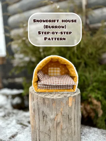 SNOWDRIFT HOUSE (BURROW) step by step sewing photo pattern. Home for small toys.