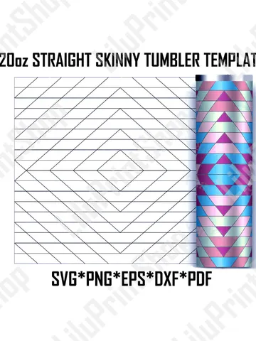 Southwestern tumbler template svg for 20oz Skinny, Aztec 20 oz straight Skinny Tumbler SVG, Geometric tumbler cut file instant download $2.71