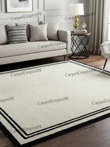 Hand woven, border rug, White rug, Black,Handmade, Multi color rug, Contemporary living room rug, bedroom rug, kids rug, 5x7,6x9,8x10,9x12 $233.80