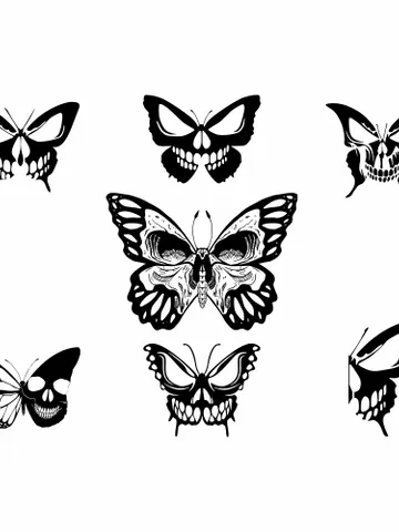 Skull Butterfly svg, Halloween svg, Skull Svg, Butterfly Skull svg file, Skull cut file $1.45