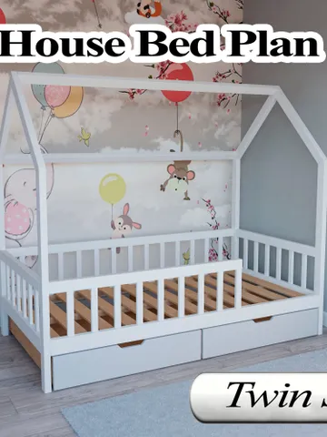 House Bed Plan, PDF, DIY $14.95