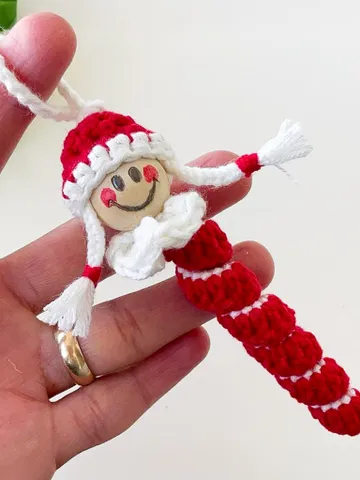 Crochet Santa Caterpillar, Digital Holiday Crochet Pattern for Decor, Adorable Christmas DIY Ornament Gift for Beginners $4.50