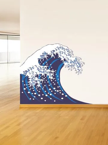 Kanagava Great wave Wall Decal Japan style Stickers col502 $27.99