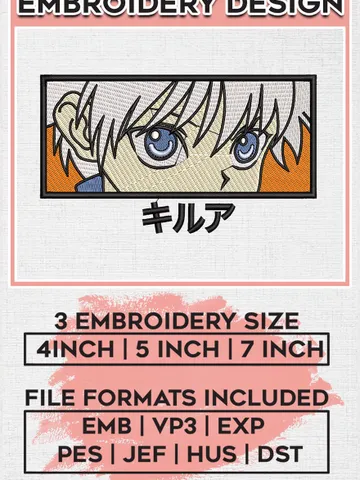 Killua eyes embroidery design, Hxh embroidery, Anime design, Embroidery shirt, Embroidery file, Digital download EMB_ANIME_86 $6.99