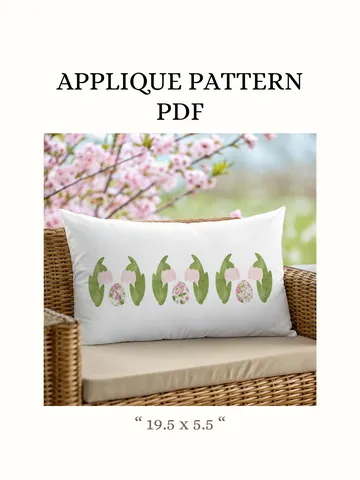 Applique pattern in PDF for a spring pillow $5.00