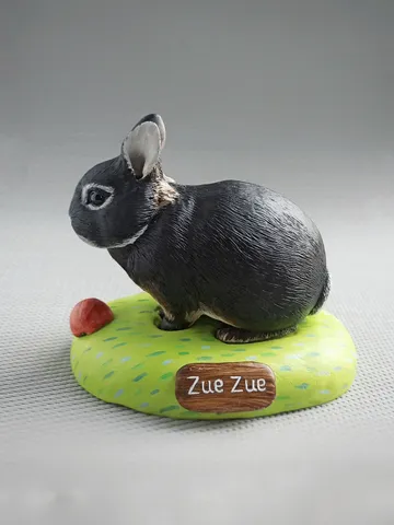 Customized rabbit memorial sculpture