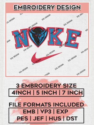 Nike DePaul Blue Demons Machine Embroidery Design, NCAA DePaul Blue Demons Embroidery Design Design files, NCAA Embroidery Designs, NCAA Machine Embroidery Designs, Digital Download $6.99