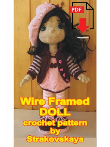 TUTORIAL: Long legged Doll crochet pattern, size 40-50cm* $10.00