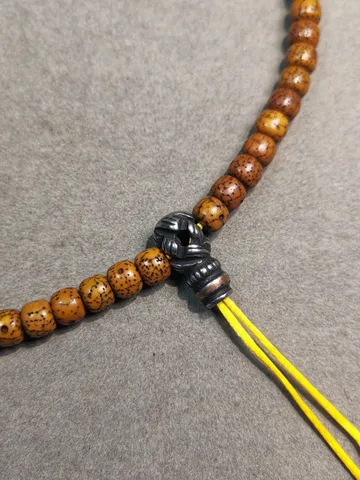 Gandhanra Tibetan Guru Bead, Lucky Knot Mini Size T-drilled 3-Hole Prayer Bead,Mala Bead,Connector Bead for Buddhist Bead Accessories $29.99