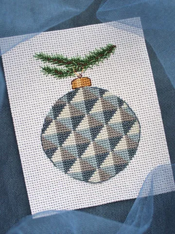 Christmas Ornament Cross Stitch Pattern PDF - Geometric Design $2.50