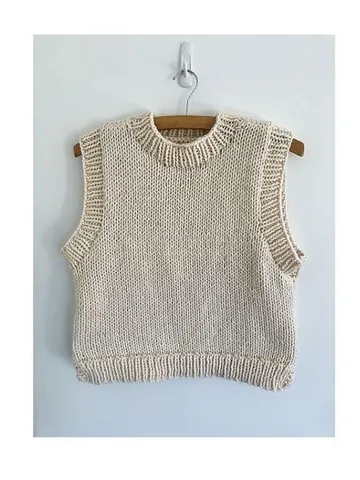 Knitting Pattern waistcoat vest chunky bulky vest sleeveless top sweater easy simple Pattern women ladies summer vest pdf $7.80